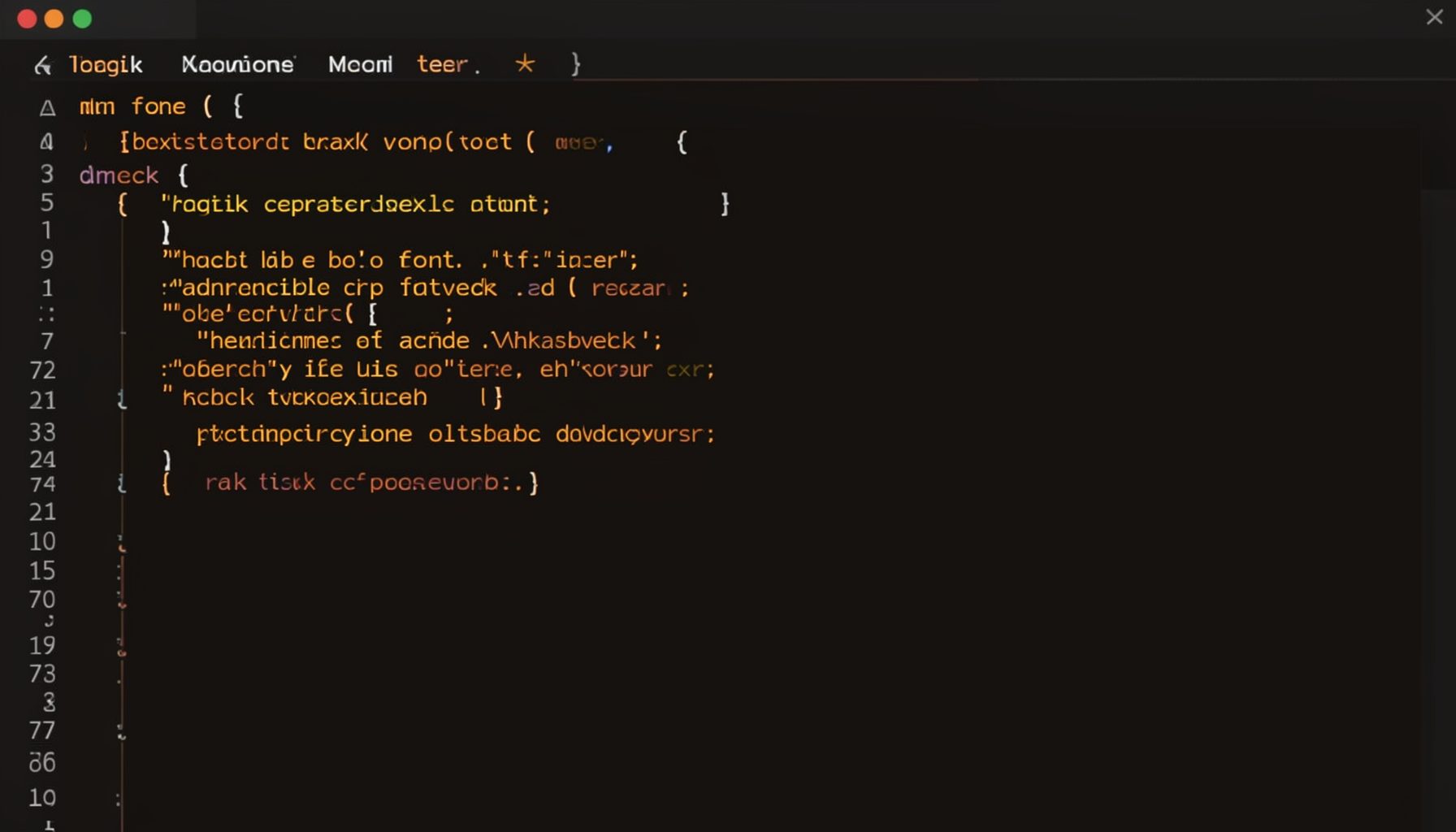A terminal-style Emacs buffer showing Magik command output, warm amber text on a dark background.